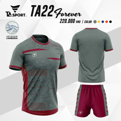 ÁO BÓNG ĐÁ KHÔNG LOGO TA22